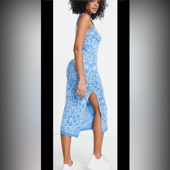 ASOS Dresses & Skirts - ASOS Blue Floral Midi Dress